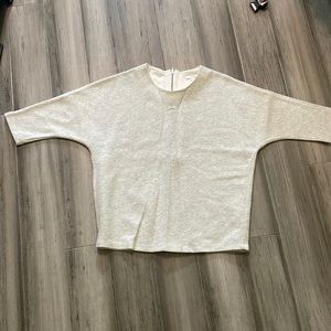 Cream zip back shirt